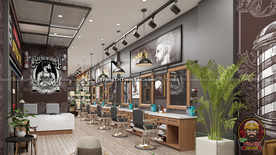 Khi thiết kế Tiệm tóc Nam, khu vực hớt tóc đóng vai trò vô cùng quan trọng Khi thiết kế Tiệm tóc Nam, khu vực hớt tóc đóng vai trò vô cùng quan trọng