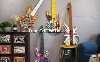 Đàn Guitar Trang Trí Barber Shop Siêu Ấn Tượng