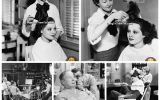 Tranh Treo Tường Trang Trí Tiệm Tóc Nam Nữ Cổ Điển