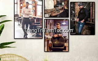 Tranh Treo Tường Trang Trí Tiệm Tóc Nam Đơn Giản, Hợp Xu Hướng, Hiện Đại
