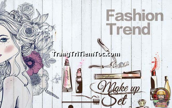 Tranh dán tường trang trí salon beauty thịnh hành Tranh dán tường trang trí salon beauty thịnh hành