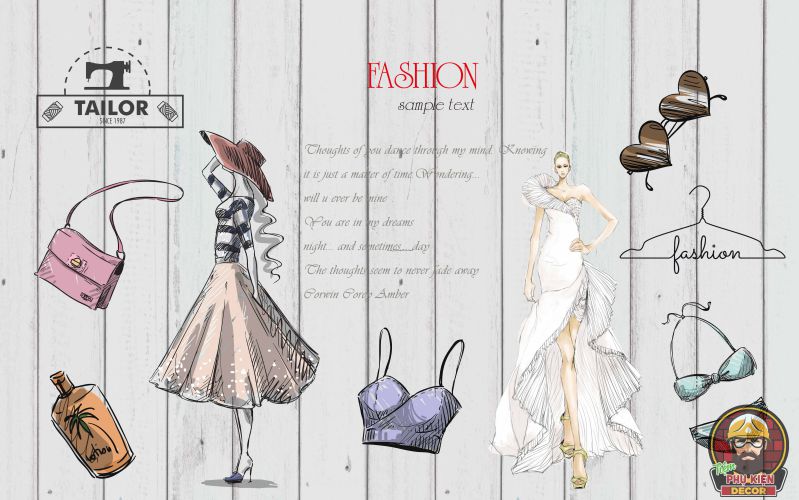 Tranh dán tường trang trí salon beauty thịnh hành Tranh dán tường trang trí salon beauty thịnh hành