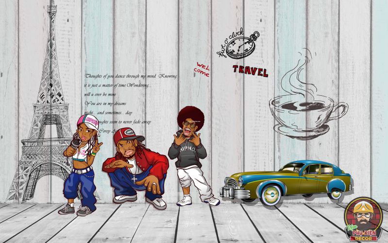 Tranh dán tường xóa bỏ không gian nhàm chán cho salon của bạn Tranh dán tường xóa bỏ không gian nhàm chán cho salon của bạn