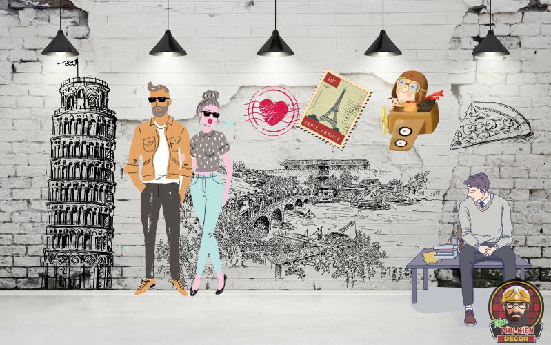 Tranh dán tường xóa bỏ không gian nhàm chán cho salon của bạn Tranh dán tường xóa bỏ không gian nhàm chán cho salon của bạn