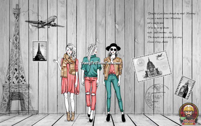 Tranh dán tường xóa bỏ không gian nhàm chán cho salon của bạn Tranh dán tường xóa bỏ không gian nhàm chán cho salon của bạn