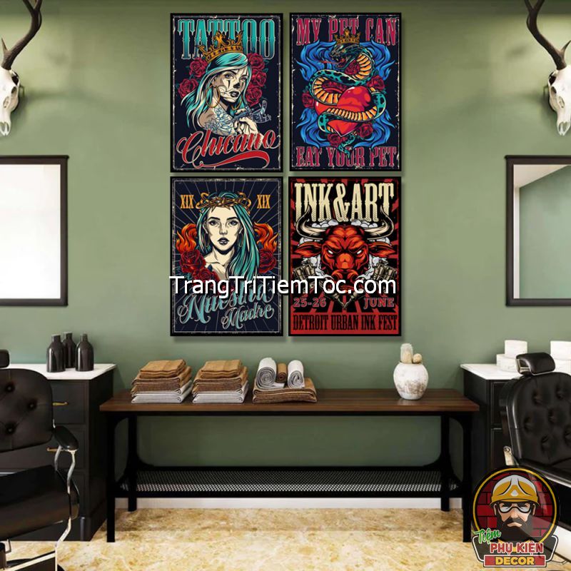 Tổng hợp các mẫu tranh tiệm xăm treo tường trang trí với thiết kế độc quyền, mới lạ Tổng hợp các mẫu tranh tiệm xăm treo tường trang trí với thiết kế độc quyền, mới lạ