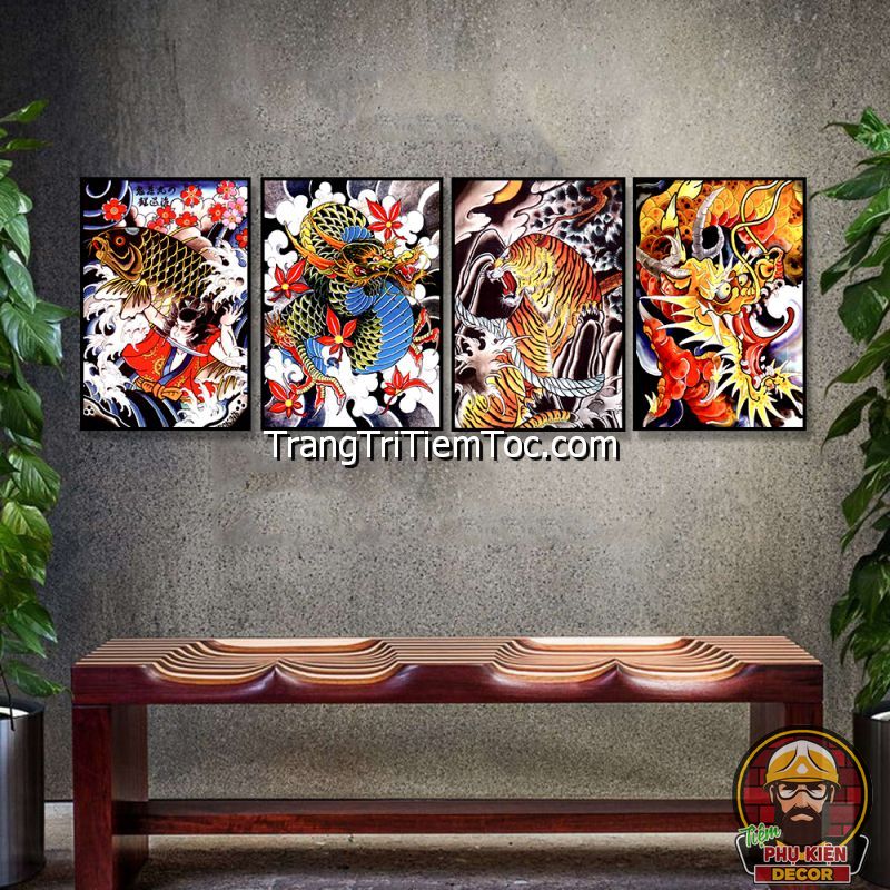 Tổng hợp mẫu tranh trang trí phòng xăm treo tường mang đậm nét cổ điển Tổng hợp mẫu tranh trang trí phòng xăm treo tường mang đậm nét cổ điển