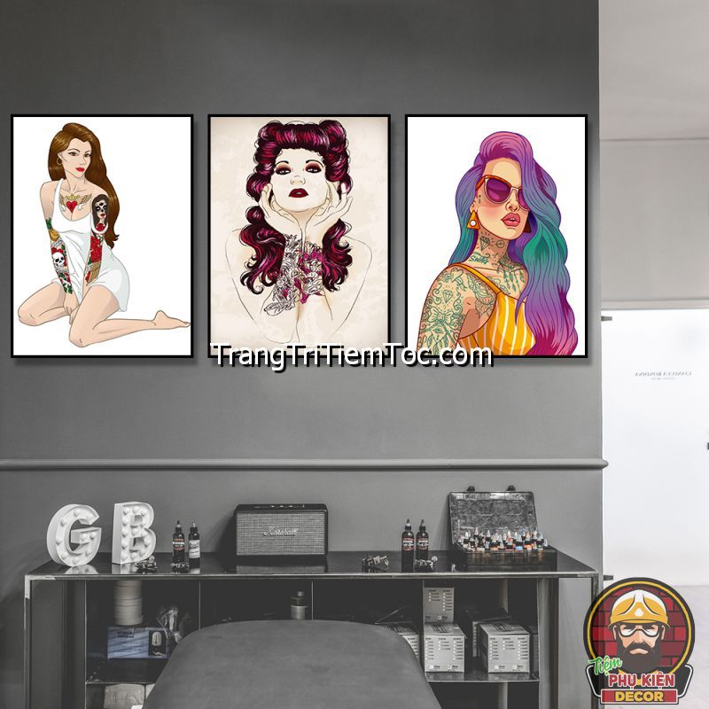 Tranh trang trí phòng xăm tattoo nâng cao tính thẩm mỹ cho không gian tiệm Tranh trang trí phòng xăm tattoo nâng cao tính thẩm mỹ cho không gian tiệm