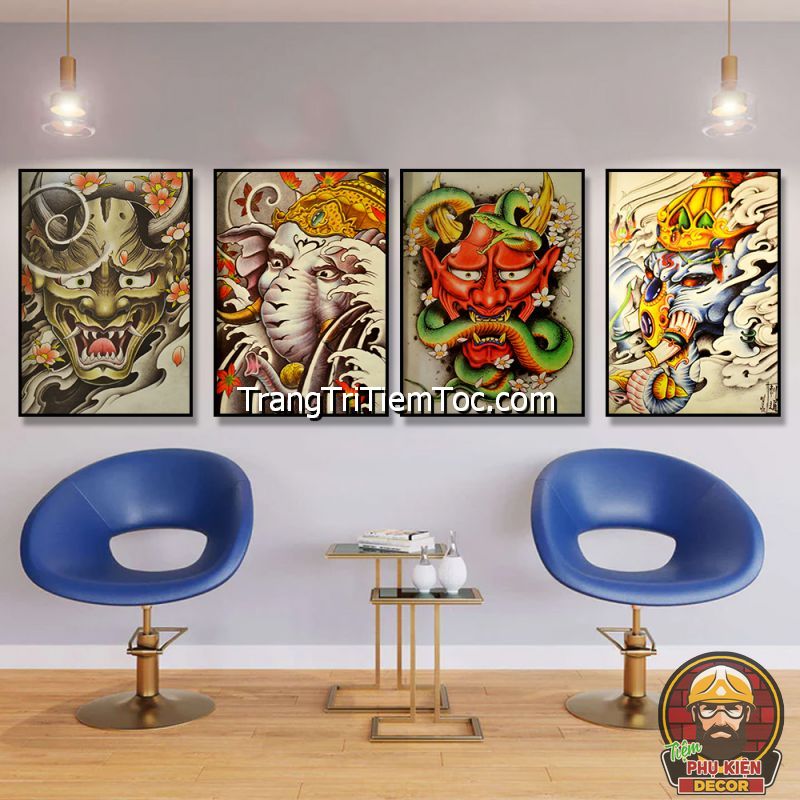 Tranh trang trí phòng xăm tattoo nâng cao tính thẩm mỹ cho không gian tiệm Tranh trang trí phòng xăm tattoo nâng cao tính thẩm mỹ cho không gian tiệm