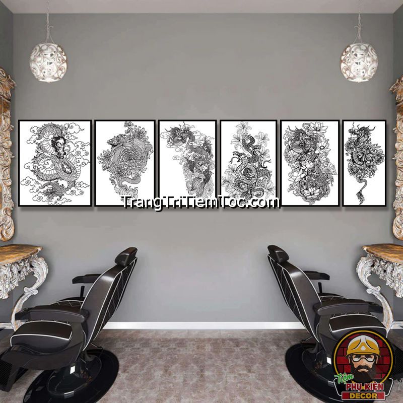 Sử dụng mẫu tranh trang trí tatto mang lại tính thẩm mỹ cao Sử dụng mẫu tranh trang trí tatto mang lại tính thẩm mỹ cao