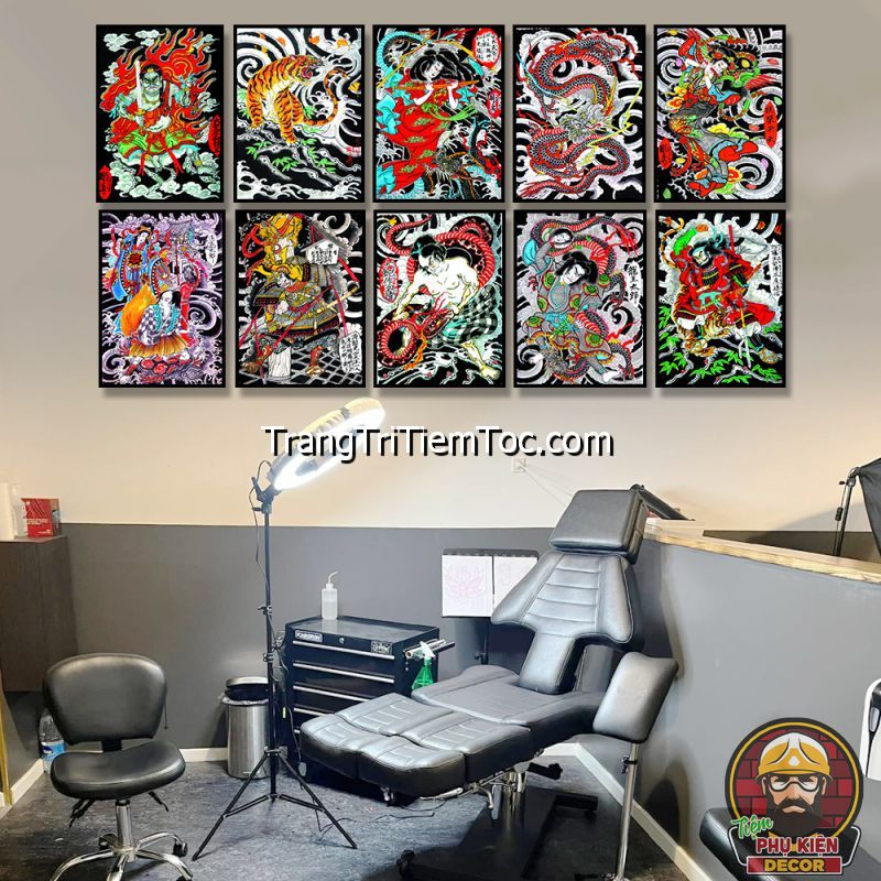 Sử dụng tranh treo tường phòng xăm phong cách tân cổ điển Sử dụng tranh treo tường phòng xăm phong cách tân cổ điển