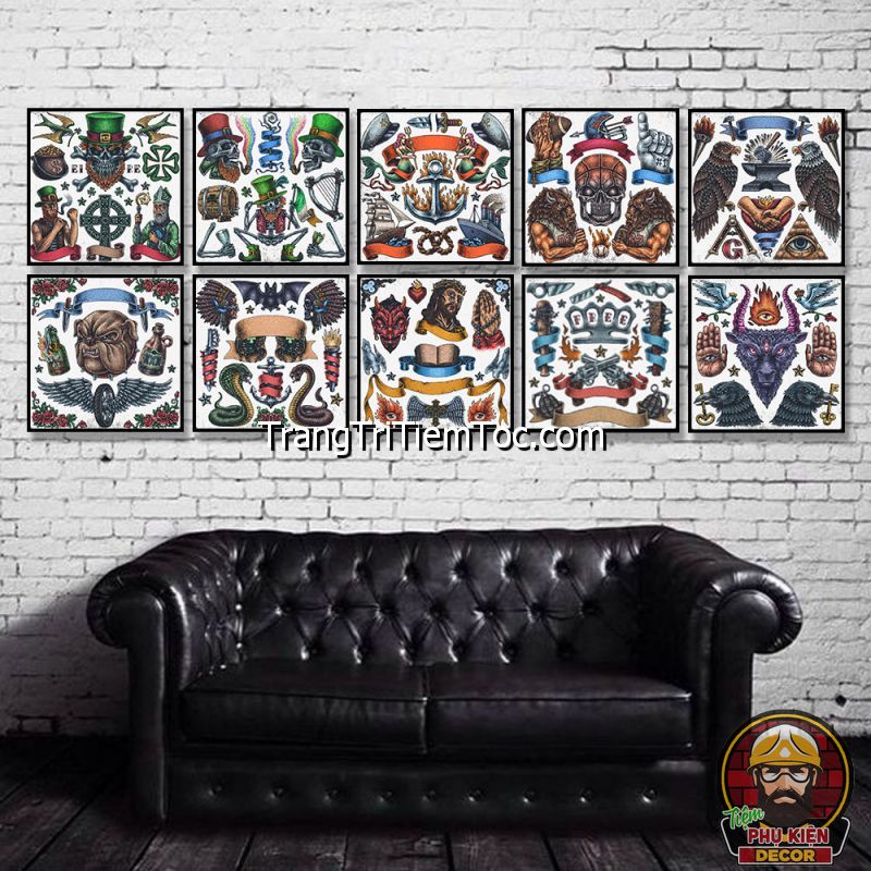 Sử dụng tranh treo tường phòng xăm phong cách tân cổ điển Sử dụng tranh treo tường phòng xăm phong cách tân cổ điển