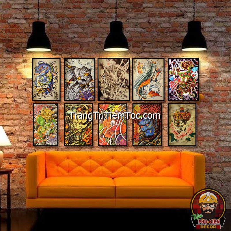 Mẫu tranh treo tường xăm hình với hình vẽ độc đáo, sáng tạo Mẫu tranh treo tường xăm hình với hình vẽ độc đáo, sáng tạo