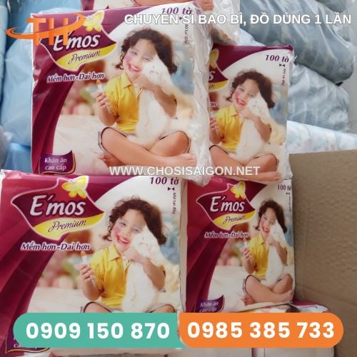 Khăn giấy ăn E'mos mềm mịn, dai
