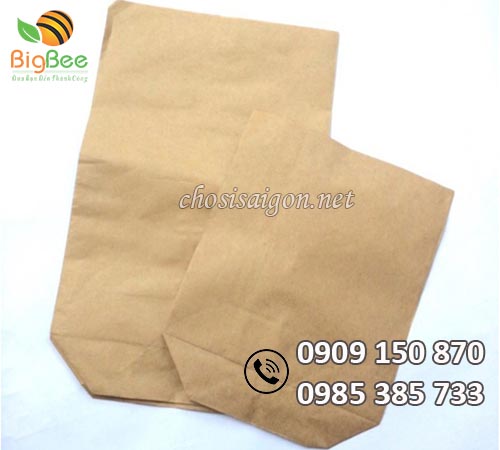 Túi giấy kraft đựng bánh mì không in giá sỉ rẻ