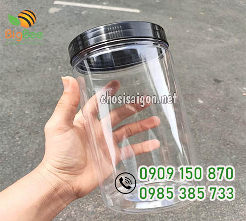 Hũ nhựa pet nắp nhựa cứng cáp, bền chắc giá rẻ