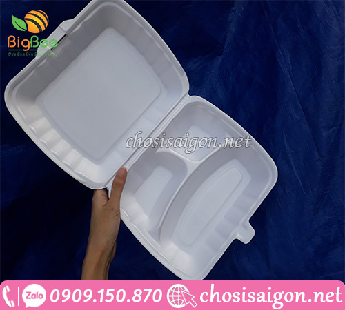 Hộp xốp 3 ngăn đựng cơm giá rẻ nhất