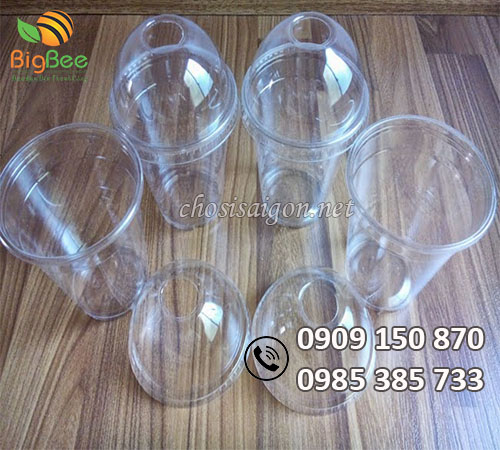 Ly nhựa nắp cầu đựng trà sữa