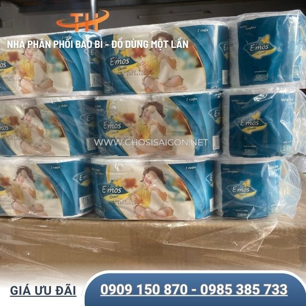 Giấy vệ sinh E'mos 2 lớp