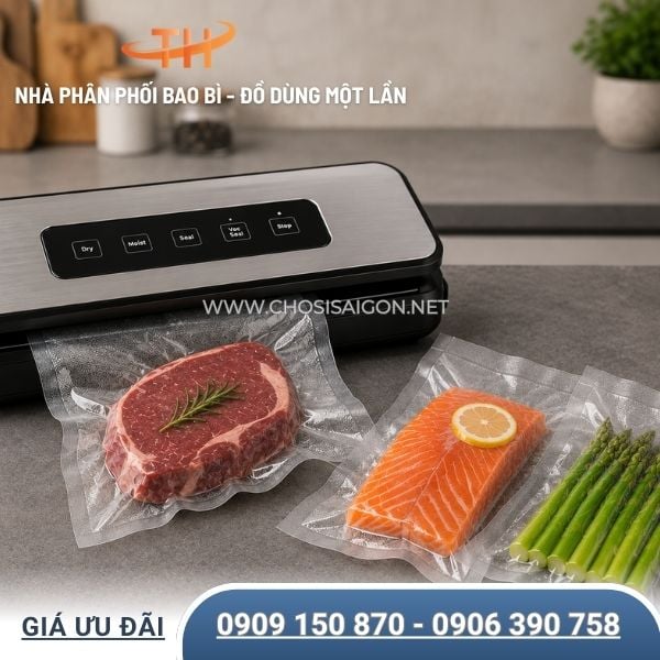Túi hút chân không thực phẩm tươi sống an toàn