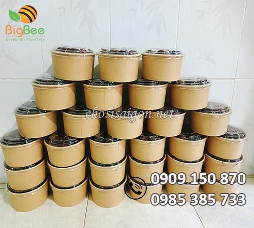 Tô giấy kraft 750ml, 1000ml giá rẻ tại TP.HCM