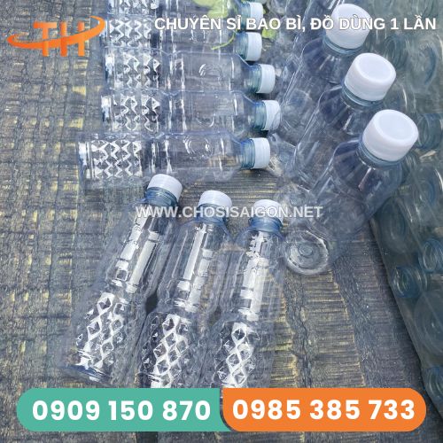 hai nhựa 370ml đựng nước sâm, nha đam, sữa bắp