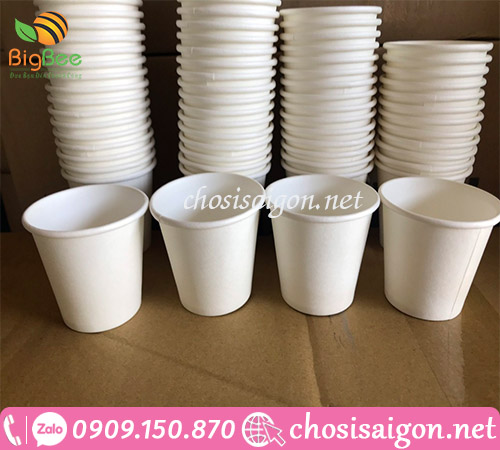 Ly giấy trơn đựng kem