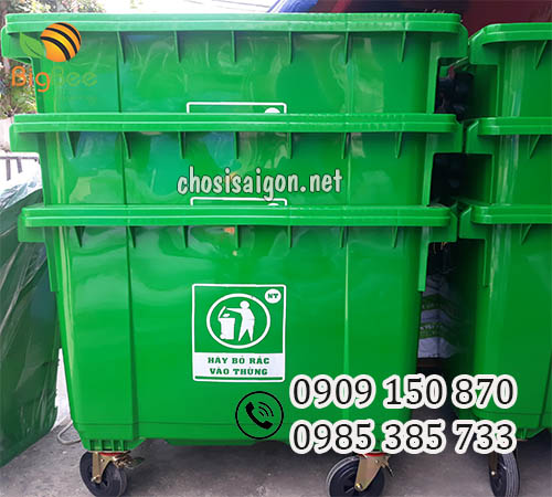 Thùng rác công cộng có bánh xe 660 lít giá tốt nhất