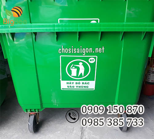 Thùng rác 660 lít HDPE giá sỉ, giá rẻ, giá tốt nhất