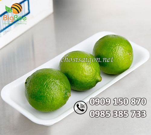 Khay xốp đựng chanh tại các siêu thị