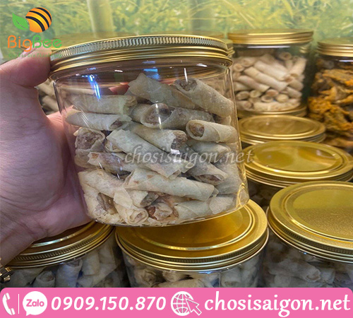 Hũ nhựa pet nắp nhôm vàng đựng thực phẩm