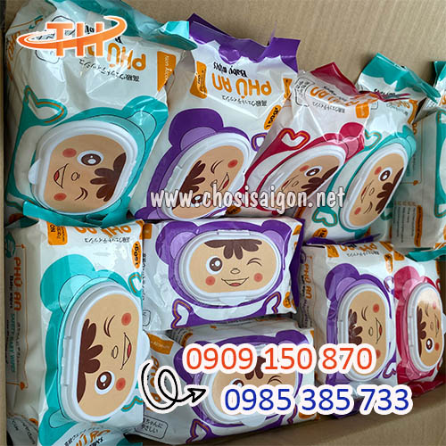 Khăn giấy ướt đa dạng mẫu mã sỉ rẻ