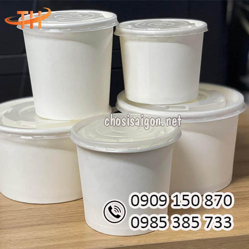 Tô giấy trắng trơn 500ml, 750ml, 1000ml sỉ rẻ