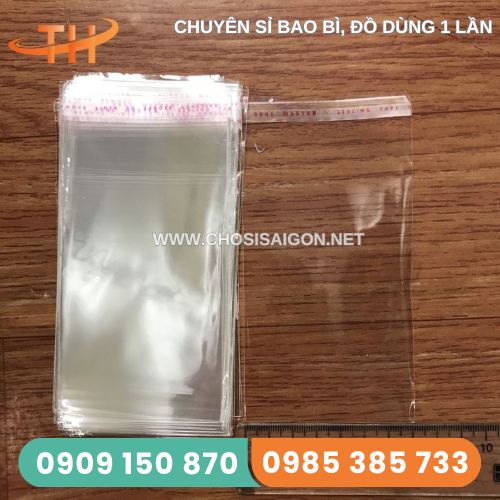 Túi OPP dán miệng đựng khẩu trang giá sỉ