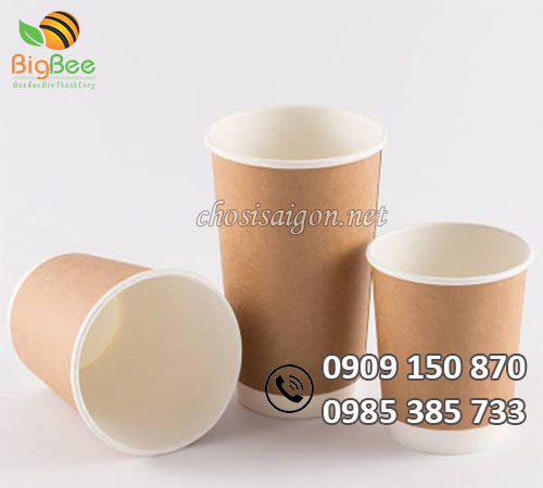 Ly giấy kraft cách nhiệt đựng thức uống nóng