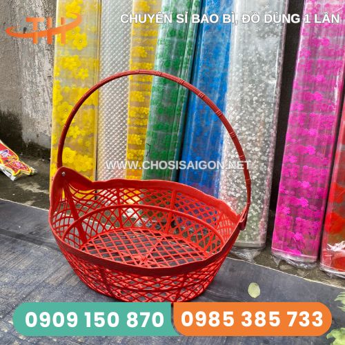 Giỏ nhựa đựng quà bền, tốt, chắc chắn