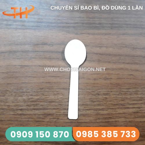 Muỗng gỗ nhỏ an toàn, tiện lợi 9.5cm