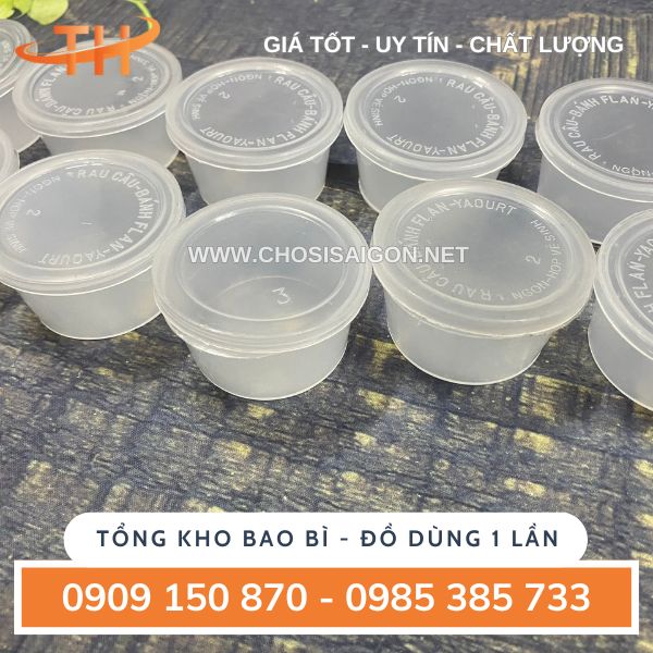 Hũ nhựa đựng bánh flan caramen giá rẻ tại Thu Hồng