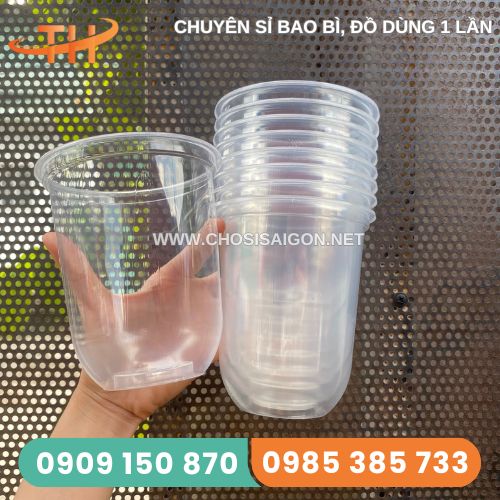 Ly nhựa đáy bầu đựng thức uống