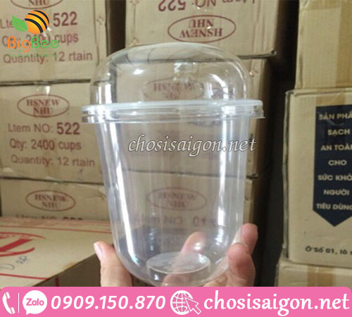 Ly nhựa nắp cầu 500ml giá sỉ rẻ