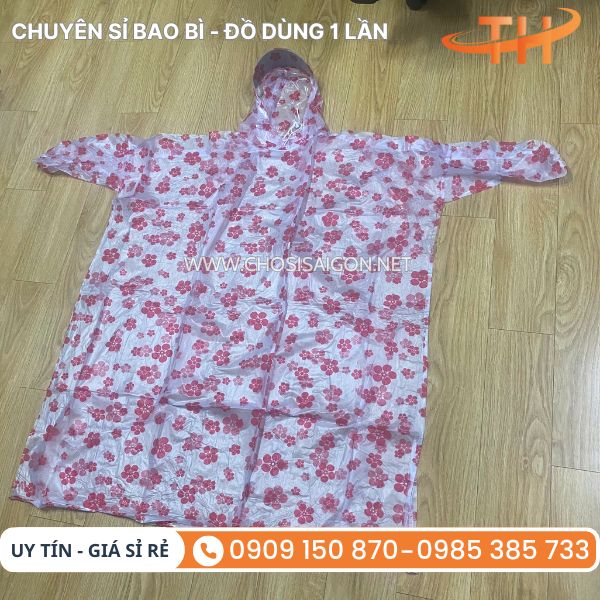 Áo mưa bít in họa tiết đẹp mắt