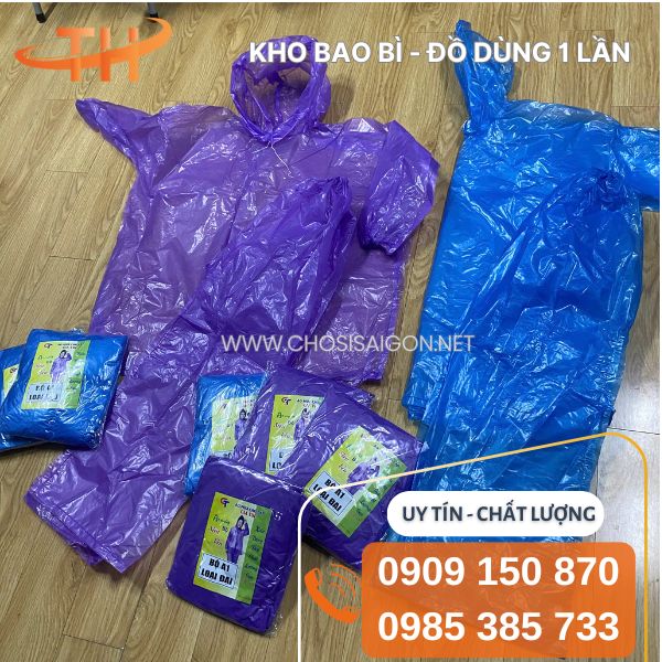 Áo mưa bộ chất liệu nilon sỉ lẻ giá rẻ
