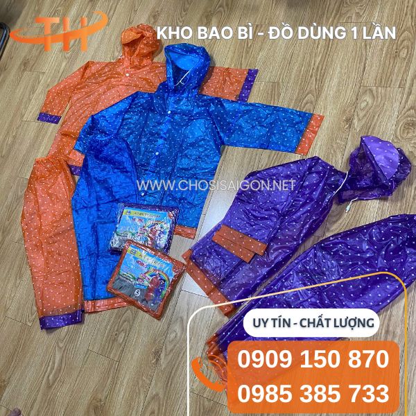 Áo mưa bộ trẻ em có áo và quần giá sỉ rẻ
