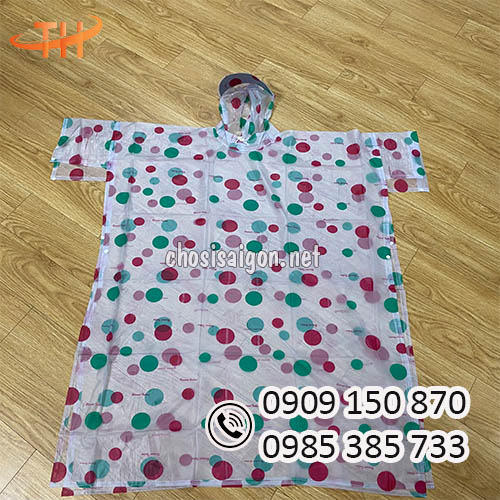 Áo mưa cánh dơi chấm bi giá tại kho