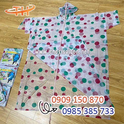 Áo mưa cánh dơi chấm bi giá tại kho HCM