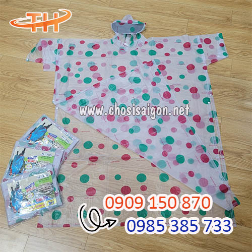 Áo mưa cánh dơi chấm bi giá ưu đãi