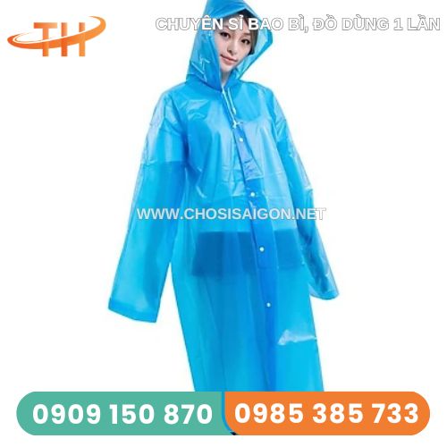 Áo mưa măng tô đi mưa che chắn tốt