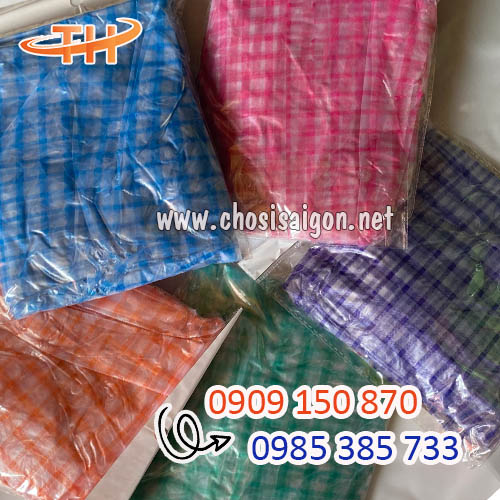 Áo mưa phương tiện sọc caro giá sỉ toàn quốc