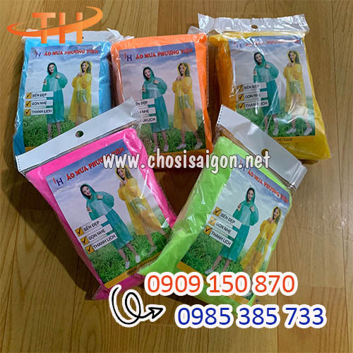 Áo mưa tiện lợi trơn đủ màu giá rẻ