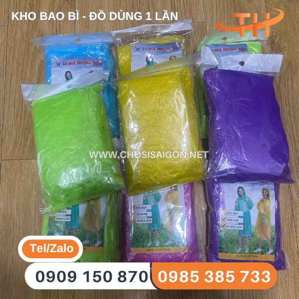 Áo mưa tiện lợi trơn đủ màu giá rẻ